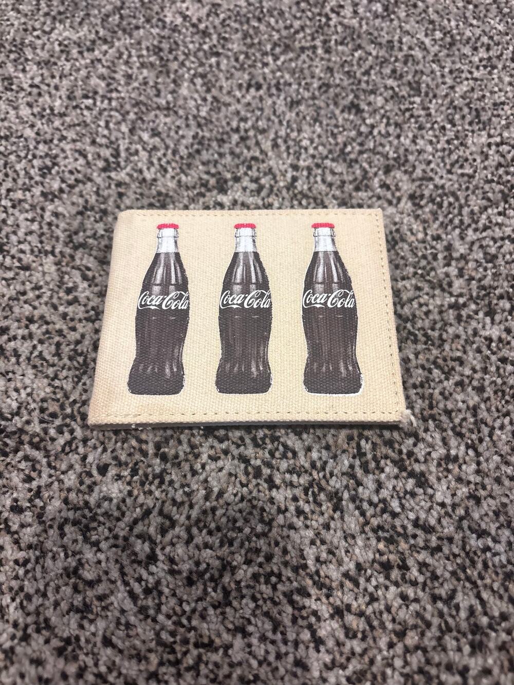 Cream Coca-Cola bifold wallet